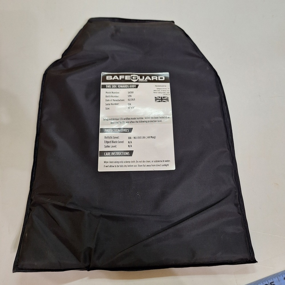 Safeguard Armour SA300 Ballistic Panel IIIA 10x14 Insert 2021 Soft Armor